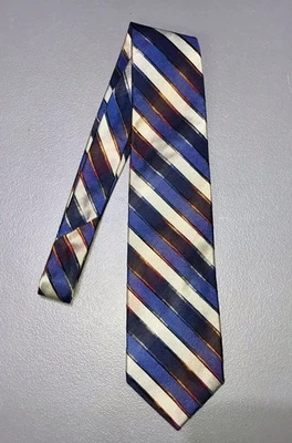 Gravata masculina Stefano Conti vintage 100% seda feita no Canadá - Imagem 1 de 4