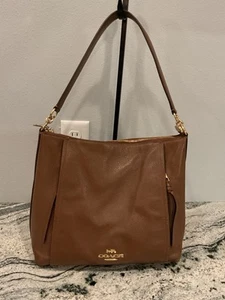 Borsa a mano Coach Marlon Hobo in pelle marrone ciottolato borsa 79994 - Foto 1 di 17