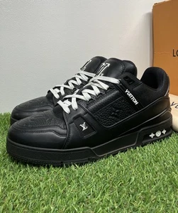 Size 9 LV (10-10.5 US) - Louis Vuitton Trainer  ' Black ' | GREAT CONDITION! - Picture 1 of 19
