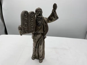 Isaac Jeheskel Israel Sterling Silver 925 Moses Commandments Sculpture LARGE 10' - Picture 1 of 7