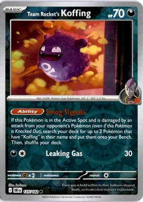 Team Rocket's Koffing Common SV10: Destined Rivals 125/182 NM - Image 1 of 2