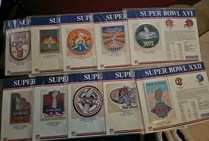 10 Official NFL Super Bowl Patches NEW (1969,70,73,80,82,83,85,86,87, 1988) - Picture 1 of 12