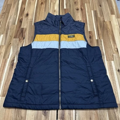 LL Bean Puffer Vest Womens XL Petite Mountain Classic Colorblock Full Zip - Image 1 of 4