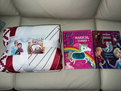 Disney's  Christmas Frozen Twin  Quilt And Sham 68x86 Free Bonus - Image 1 of 4