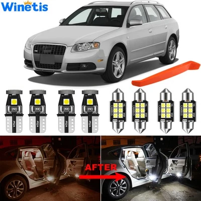 Kit de luz interna 24x lâmpadas LED para AUDI A4 S4 RS4 1994-2008 luzes cúpula branca - Imagem 1 de 4