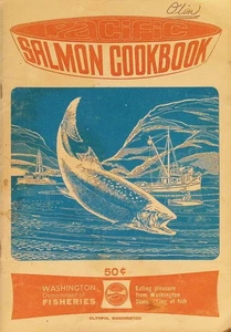 Pacific Salmon Cookbook 1971 Washington State Northwest - Imagen 1 de 4