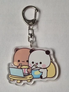1 x Super Cute BUBU and DUDU Acrylic & Metal Key Ring Key Chain Bag Clip 3 - Picture 1 of 2