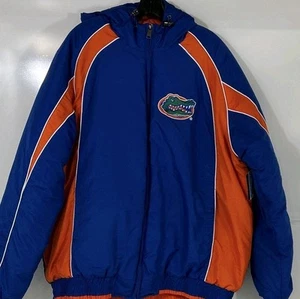 Officially Licensed Florida Gators Winter Puffer Jacket Size Mens XL Orange Blue - Picture 1 of 9