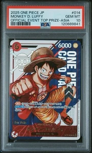 2025 PSA 10 One piece Japanese Monkey D. Luffy Flagship Winner ST21-014 Asia 2 - Picture 1 of 2