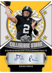 DIEGO Pavia AUTO 2025 Leaf Web Exclusives Metal Collegiate Stars VORVERKAUF - Bild 1 von 1