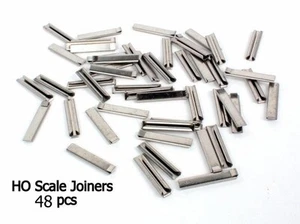HO scale Nickel Silver Rail Joiners Pack of 48 1/87 Model Train Track Joiner - Picture 1 of 1