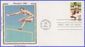 USA4 #C102 U/A COLORANO SILK FDC Hürden Olympische Sommerspiele - Bild 1 von 1