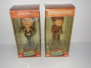 Lot 2 Marvel NECA Head Knocker Elektra & Daredevil bobblehead movie in box 2003 - Picture 1 of 12