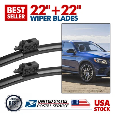 Juego de limpiaparabrisas premium híbrido silicona para Mercedes-Benz C180 2015-2019 Foto 1 de 4