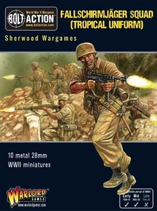 🌳28mm Warlord Games Escuadrón de Paracaidistas Uniforme Tropical Segunda Guerra Mundial Bolt Acción Nuevo - Imagen 1 de 3