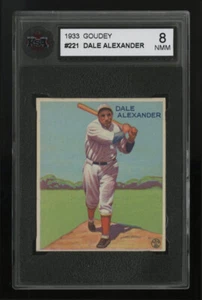 Goudey #221 1933 Dale Alexander KSA paquete centrado de 8 cardenales de San Luis frescos  - Imagen 1 de 2