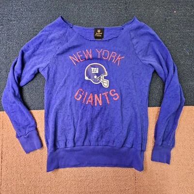 Sudadera New York Giants Junior Niñas Manga Larga Azul Mediano Talla 7/9 k1a Foto 1 de 4