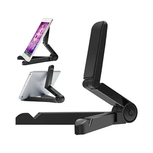 Folding Adjustable Bracket Stand Holder for iPad iPhone Android Tablet (Black) - Picture 1 of 12