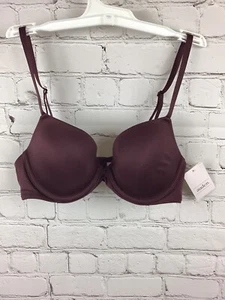 Auden Burgundy Convertable Full Coverage T-shirt Women Bra Size 34A NWT - Picture 1 of 2