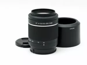 Sony Dt 55-200mm F4-5.6 Sam Lente de Zoom para Un Alpha Excelente Japón F / S - Imagen 1 de 8