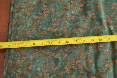 By 1/2 Yd, Brown Vines on Green Batik, Moda/Aloha/Laundry Basket/42011, M8669 - Image 1 of 4