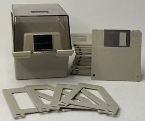 Lot of VTG ALLSOP Floppy Disk Storage Organizer Dividers and 19 Sony 3.5" Disks - Picture 1 of 16