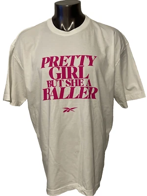 ANGEL REESE Reebok PRETTY GIRL BUT SHE A BALLER Chicago Sky T Shirt Adult 2XL - Изображение 1 из 4