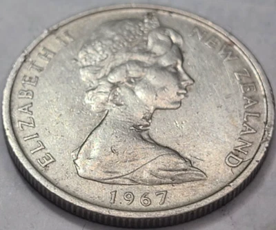 1967 New Zealand  5 Cents KM# 34.1 US SELLER COMBINE SHIPPING - Image 1 of 2