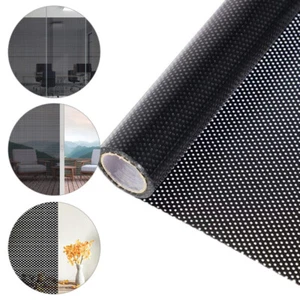 Bedroom Privacy Window Stickers Self-Adhesive Glass Glue Mesh Film Sunshade Net/ - Picture 1 of 16