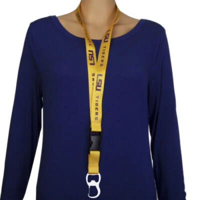 Llavero abrebotellas NCAA LSU Tigers Breakaway Lanyard Foto 1 de 2
