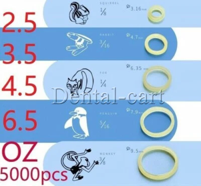 15 Sizes Dental Orthodontic Rubber Bands Elastics Latex Braces 3.5 /5.0 /6.5 oz - Image 1 of 4