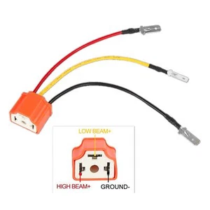 2x H4 Wire Wiring Harness Sockets Sealed Beam 14AWG Adapter Fit for Heavy Duty - Picture 1 of 7