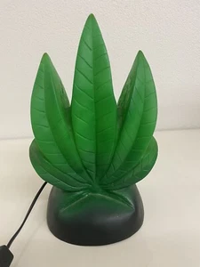 Cannabis Lampe Marihuana Designer Retro Tischlampe Leuchte Hanfblatt - Bild 1 von 9