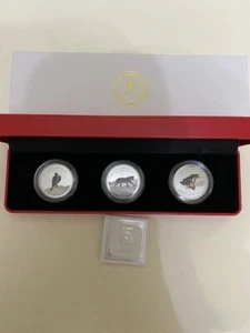 OMAN: Set Monete Commemorative Proof ARGENTO "Fauna Selvatica dell'Oman 2025" ORIGINALI - Foto 1 di 3