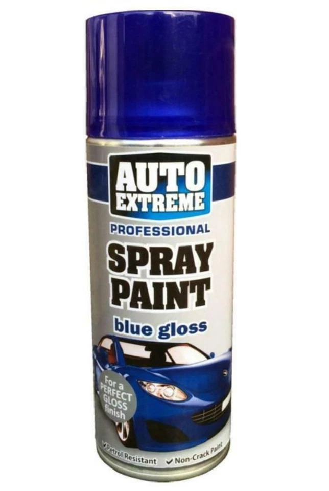 Blue Gloss Spray Paint Aerosol Auto Car Lacquer Wood Metal 400ml - Image 1 of 2