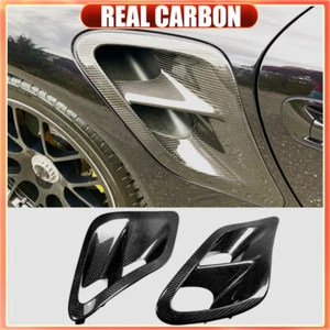 Guardabarros lateral de carbono real cucharas de admisión de aire ventilaciones para Porsche 991 997 Turbo GT2 - Imagen 1 de 15