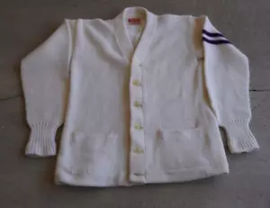 Cardigan maglione shaker stadio vintage - Foto 1 di 5