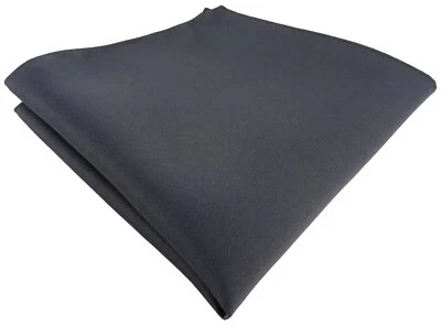 Pochette en satin uni – Tissu polyester – Dimensions  26 x 26 cm anthracite E... — 第 1/2 张图片