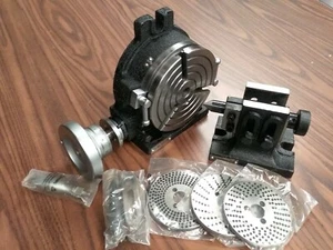 6" HORIZONTAL VERTICAL 3 slot ROTARY TABLE, Dividing plates,tailstock #TSL150-GV - Picture 1 of 8