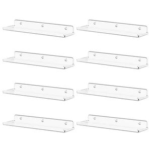 Lifewit Floating Shelves for Vinyl Record,15" Clear Acrylic Wall Shelf - Picture 1 of 13