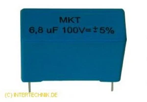 Intertechnik Condensateur de Film Mktr / 6.8/100 Radial 100V 6,80 Μf 270021-0015 - Photo 1/3