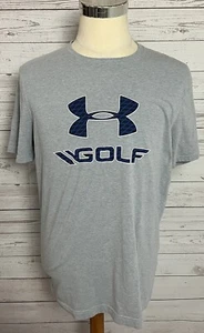Camiseta Under Armour Golf Calce Suelto Hombres Pequeña Gris UA Golf Heatgear - Imagen 1 de 5