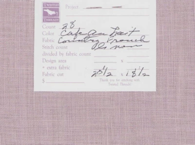 28 ct Cross Stitch Fabric Cafe Au Lait 20.5x18.5" Cashel Linen Twisted THreads - Image 1 of 2