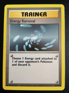 Energy Removal Trainer Card 92/102 Original Base Set From 1995 MINT Condition - Picture 1 of 3