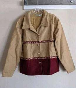  Vintage Sammlungen usw. Hemdjacke aus Wollmischung mit Knopfleiste. Damen groß  - Bild 1 von 15