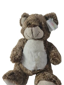 Puzzled Inc Sitting Brown Bear 9 Inch Plush Stuffed Toy Super Soft NWT - Picture 1 of 4