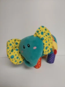 Nuby Elephant Rattle & Crinkle Ears Legs Activity Plush Stuffed Animal Toy - Picture 1 of 3