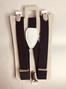 Tirantes Ajustables Hombre Clip-On Y-Back Azul y Blanco Nuevo - Imagen 1 de 2