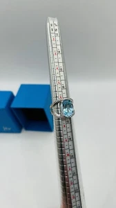 JTV Sky Blue Topaz Platinum Over Sterling Silver Ring 9.00ctw Size 7 NEW - Picture 1 of 9