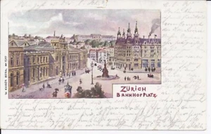 034 Zürich Bahnhofplatz um 1900 - Bild 1 von 2